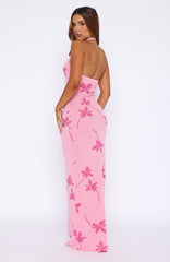 Chasing Heaven Knit Maxi Dress Pink