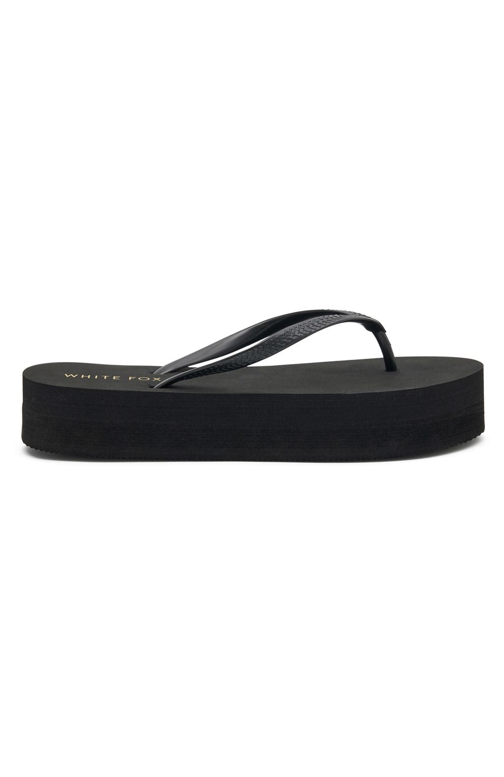 Melody Platform Thong Sandals Black