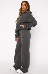 Instant Attraction Wide Leg Sweatpants Charcoal