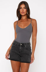 Not Meant To Be Denim Shorts Black Acid