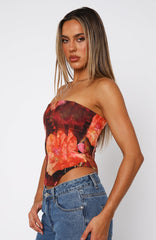 Let It Go Strapless Bustier Garden Romance