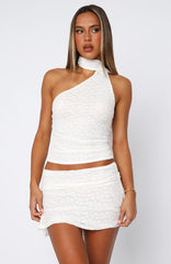Sweet As Pie Mini Skirt White