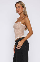Lots Of Lust Lace Cami Beige