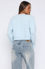 Warm Whispers Knit Cardigan Baby Blue