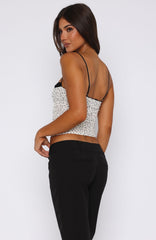 Remind Me Again Bustier Cream Polka Dot