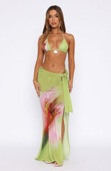 Paradise Palms Maxi Skirt Citrus Bloom