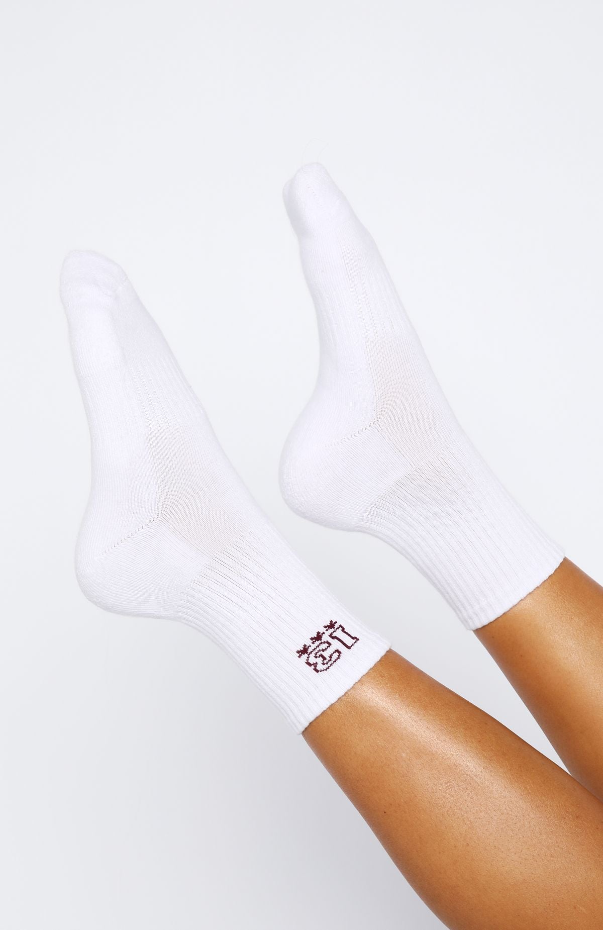 Lucky Dip Socks White/Burgundy