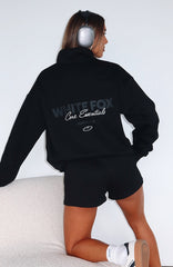 Core Essentials Zip Sweater Black