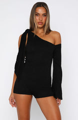 Lovers Delight Lace Playsuit Black