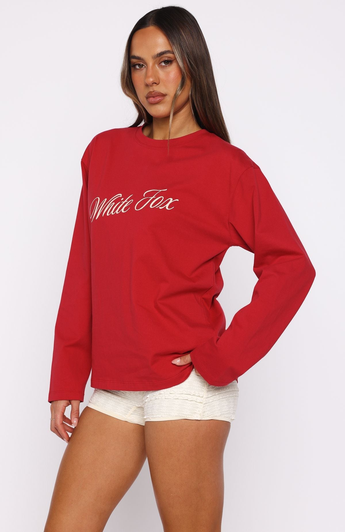 What The Heart Wants Long Sleeve Tee Red
