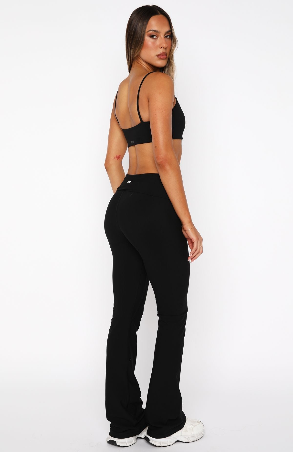 Progression Foldover Flare Leggings Black
