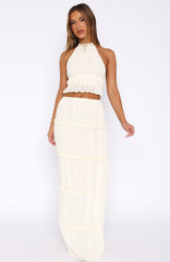 No Contact Maxi Skirt Off White