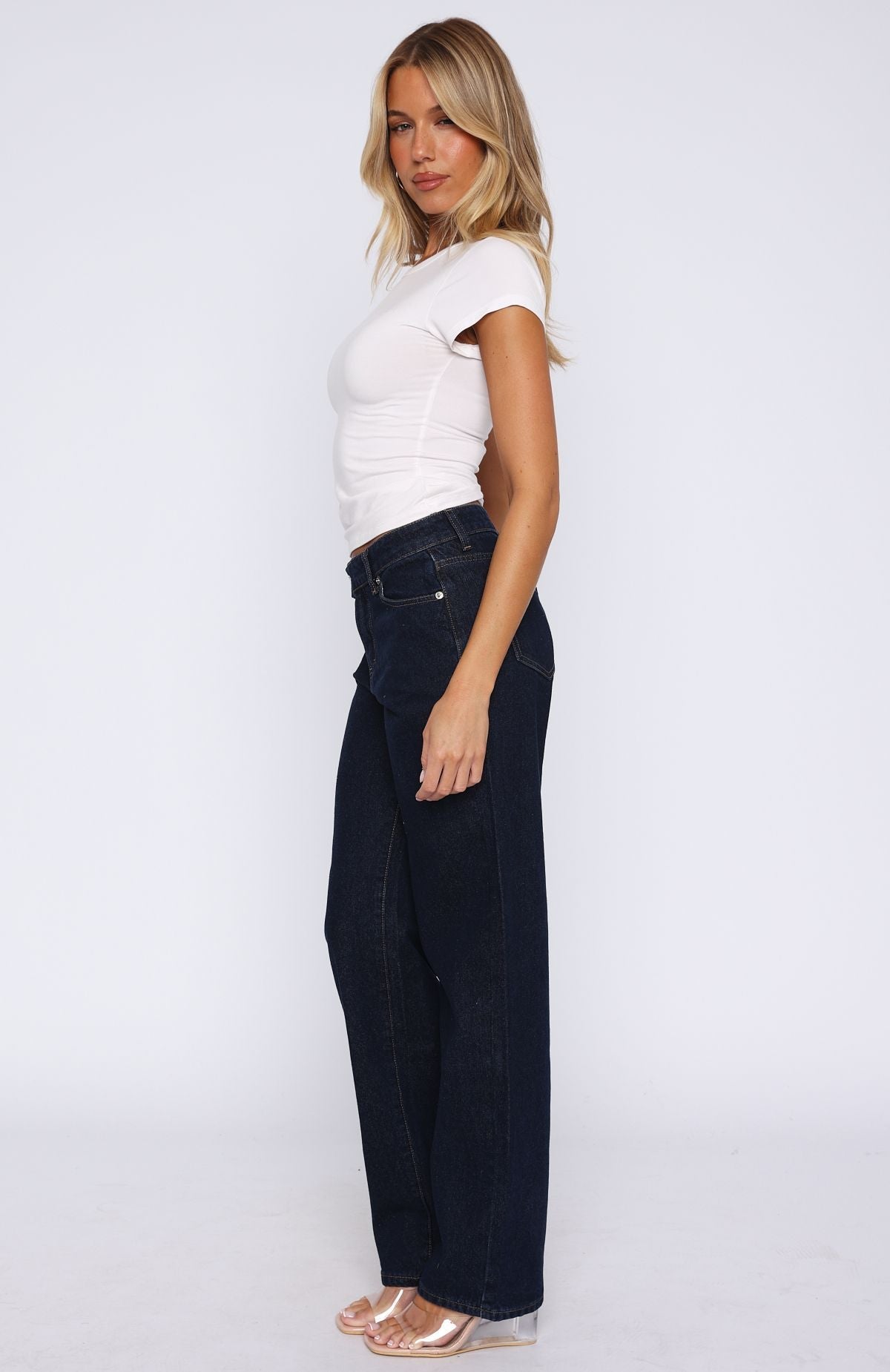 Bethany Mid Rise Straight Leg Jeans Indigo