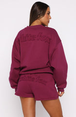 From The Archives Lexi Oversized Sweater Berry