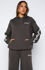 Star Student Oversized Hoodie Charcoal