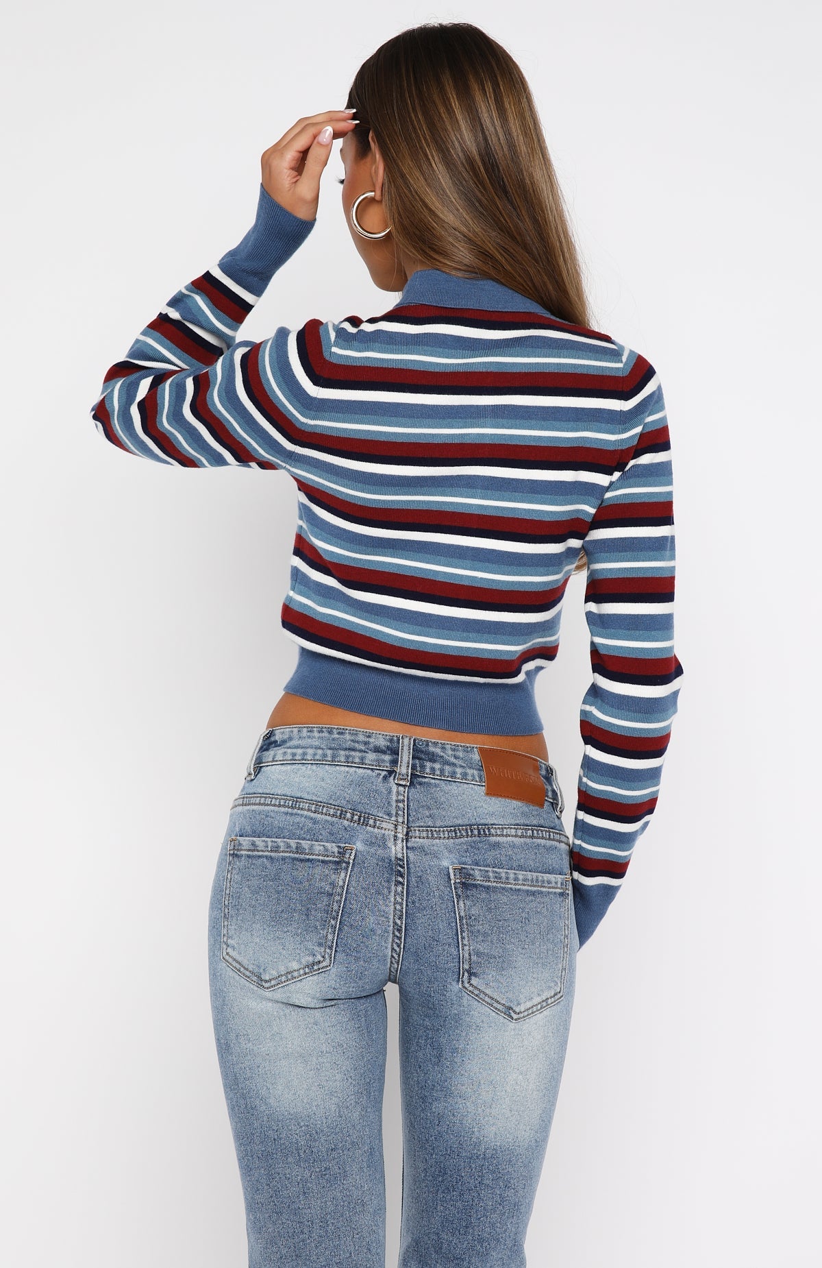 Inner Smile Stripe Knit Cardigan Skyline Borders