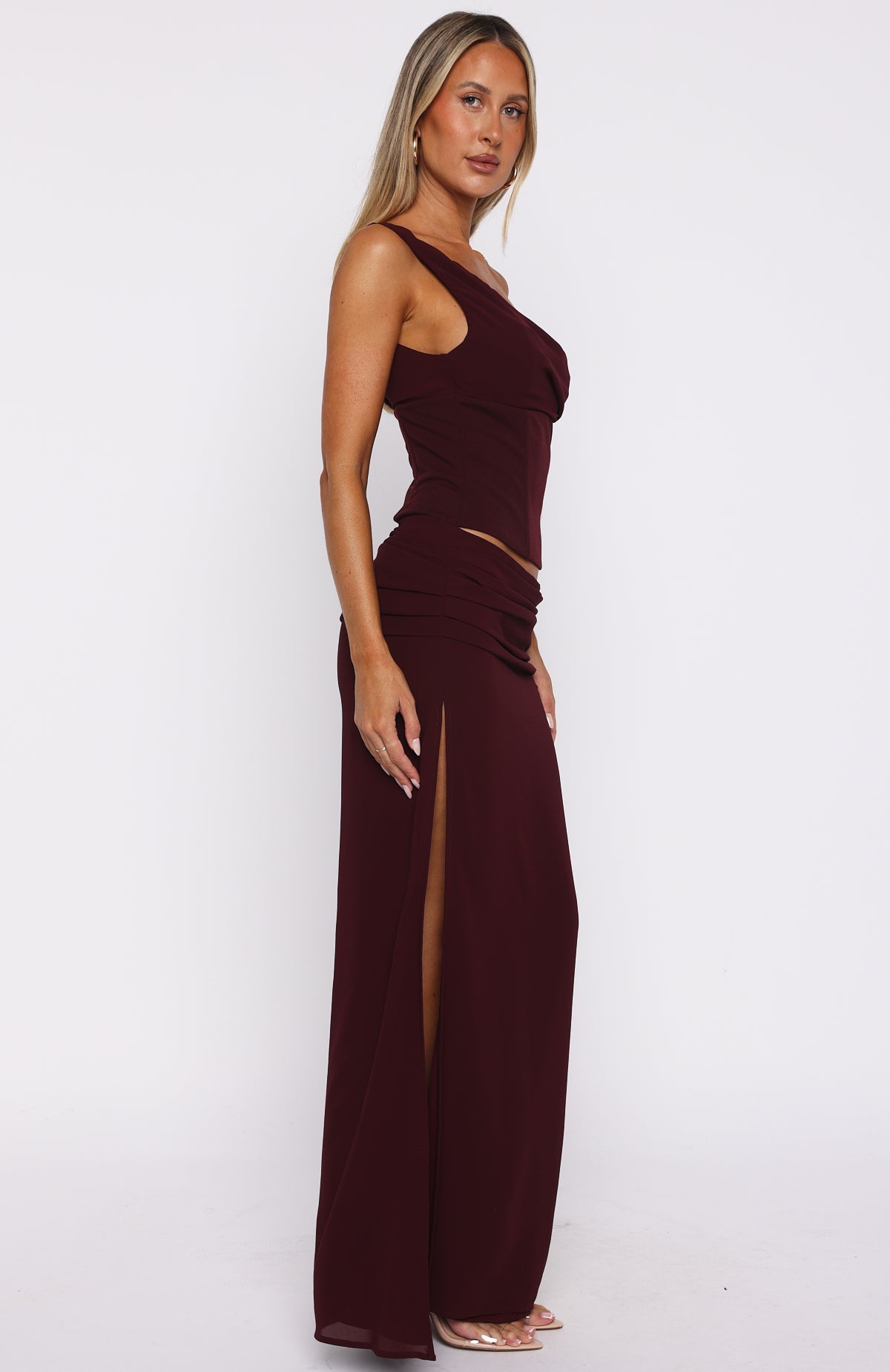 Unavailable Energy Maxi Dress Burgundy