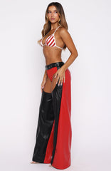 Too Dirty Chaps Set Red/Black