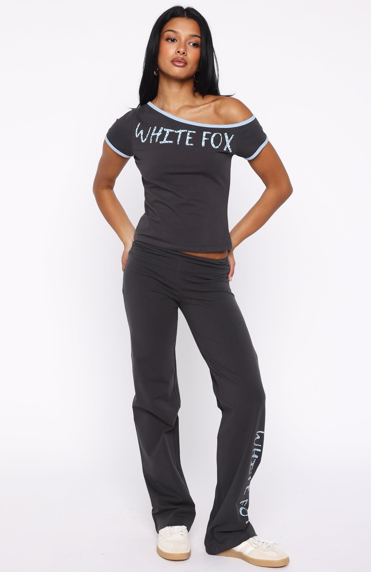 Good Things Take Time Straight Leg Pants Charcoal