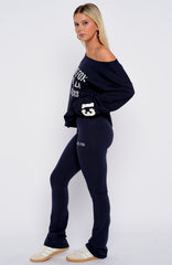 Topic Of Discussion Flare Pants Navy