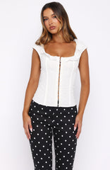 Bound Hearts Bustier White
