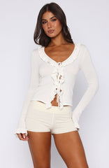 Beyond Limits Long Sleeve Knit Top Snow