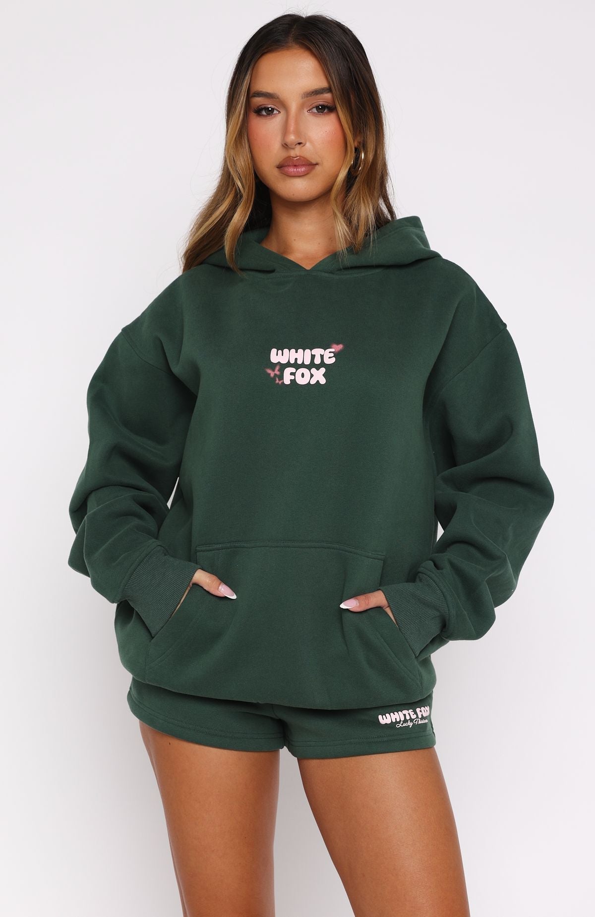 Lucky Thirteen Stephanie Oversized Hoodie Green