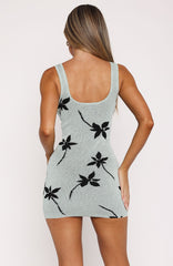 Sheer Bliss Knit Mini Dress Mint