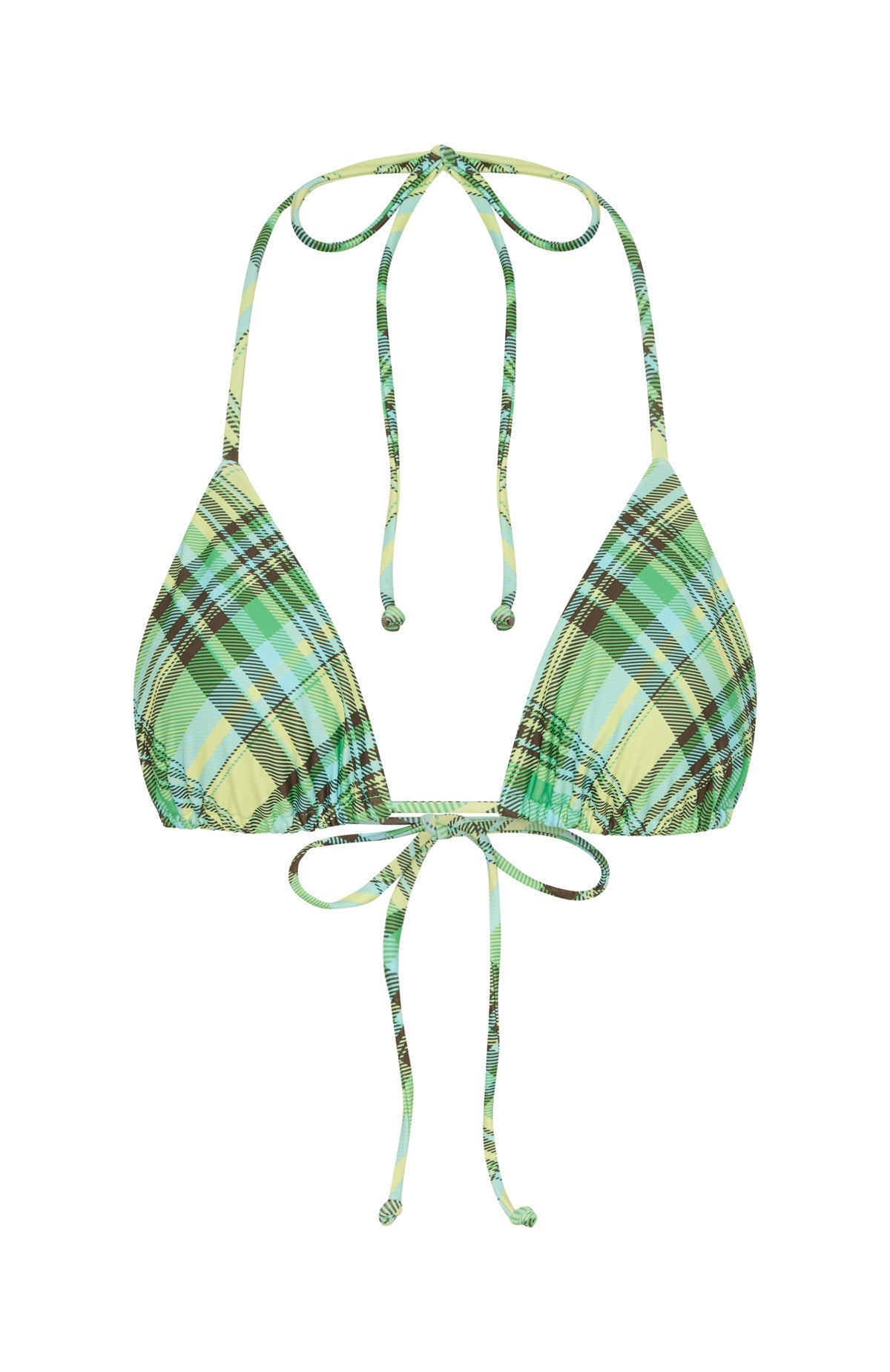 Golden Hour Bikini Top Citrus Check