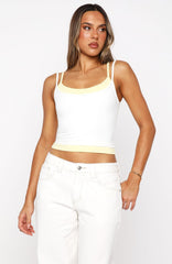Breaking Loose Tank Top White/Lemon