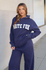 Shout It Out Oversized Hoodie Navy