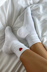 In Your Heart Socks White