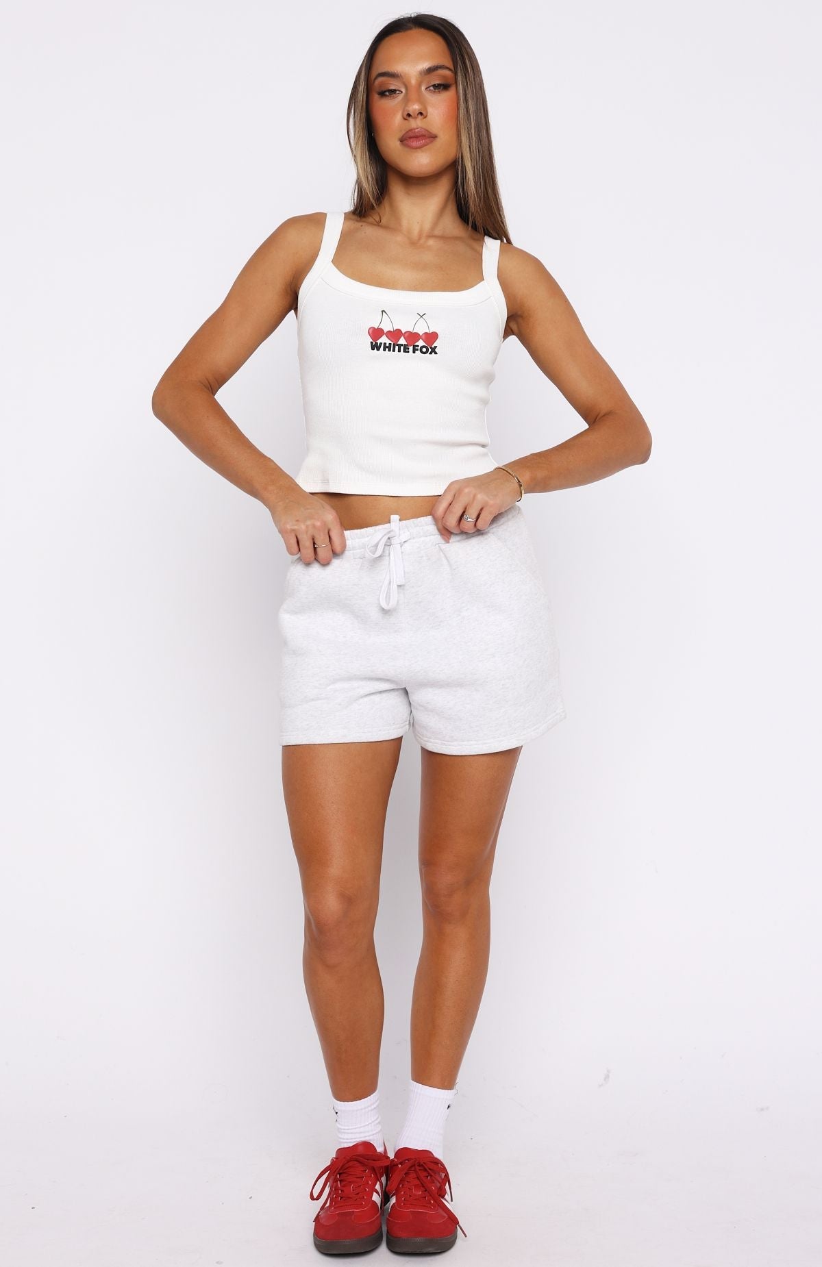 Club 14 Taylah Singlet Top White