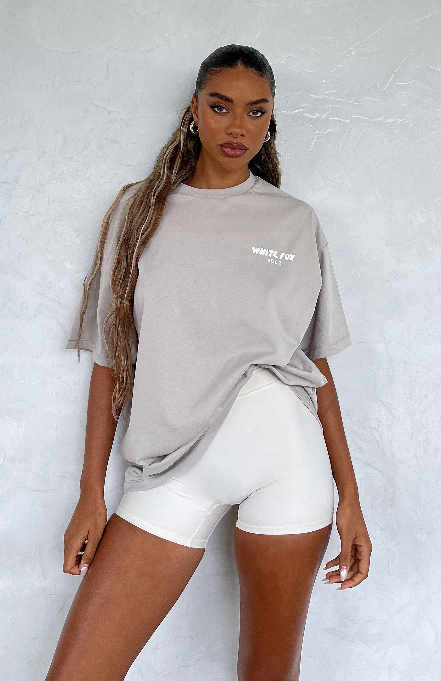 Offstage Back Graphic Oversized Tee Grey