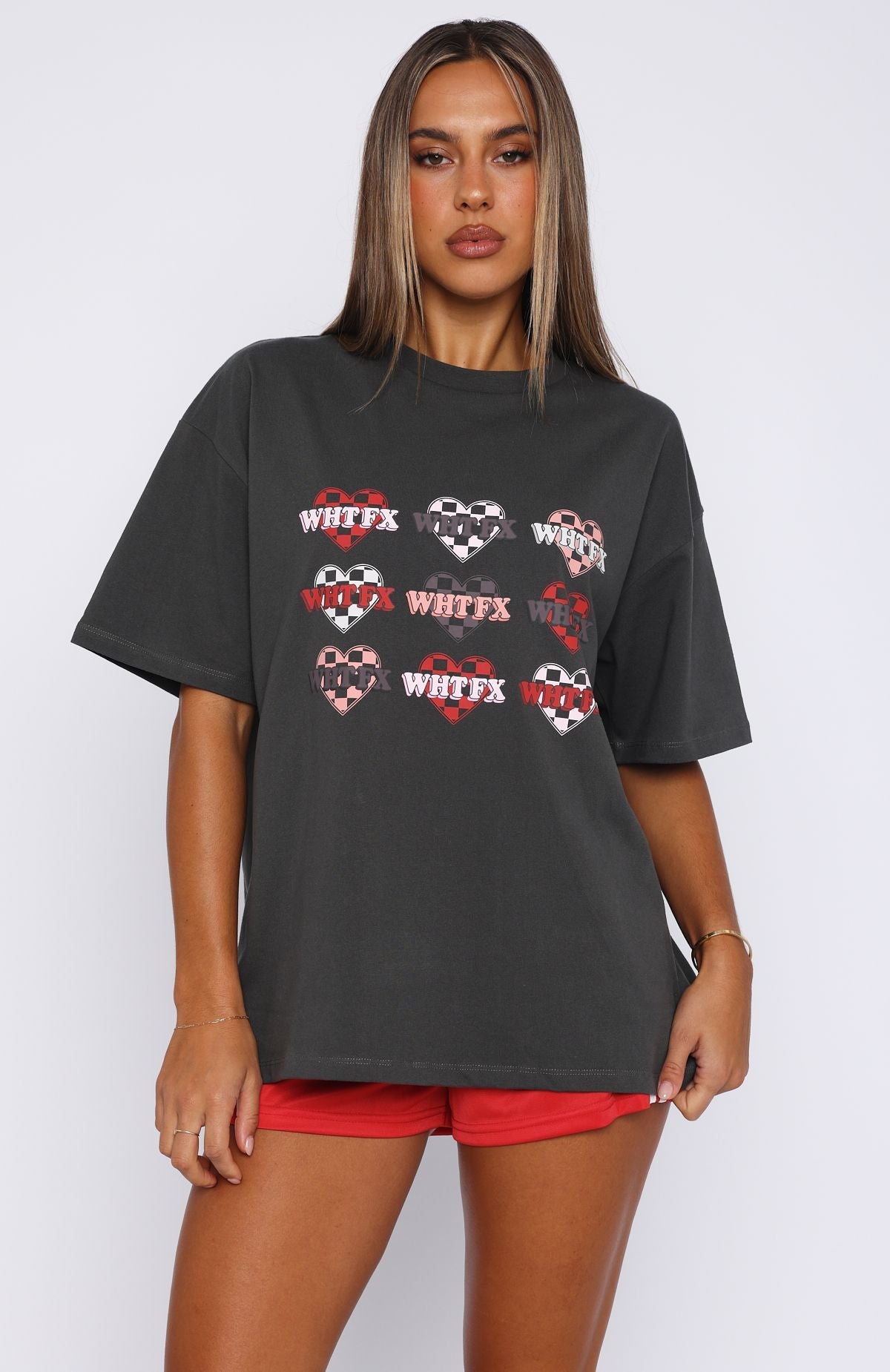 She's Too Nice Oversized Tee Charcoal