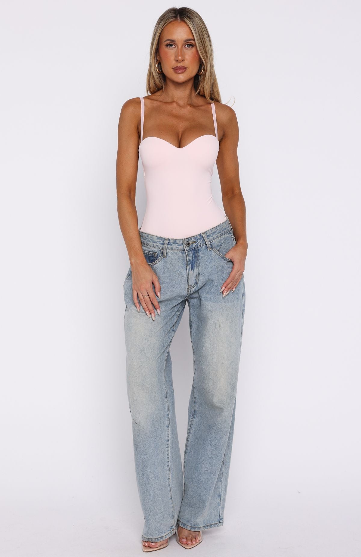 Stuck To You Bodysuit Baby Pink