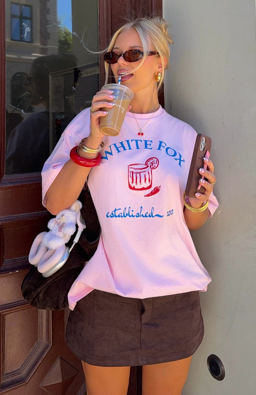 Make It Spicy Oversized Tee Pink