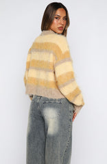 Soft Embrace Knit Sweater Honeycomb Stripe