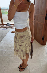 Summer In Bali Midi Skirt Golden Dusk