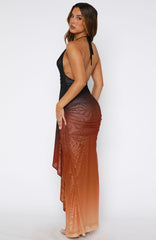 Drama Halter Maxi Dress Desert Dusk