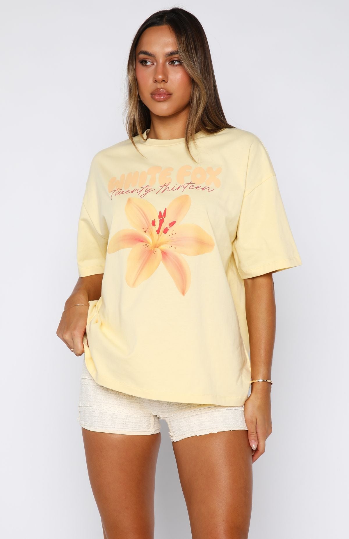 Got That Glow Oversized Tee Lemon