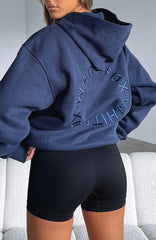 Stay Lifted Oversized Hoodie Navy