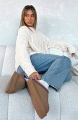 Tazmin Platform Snug Boots Chestnut