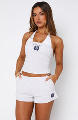 Buy Your Own Flowers Relaxed Shorts Grey Marle