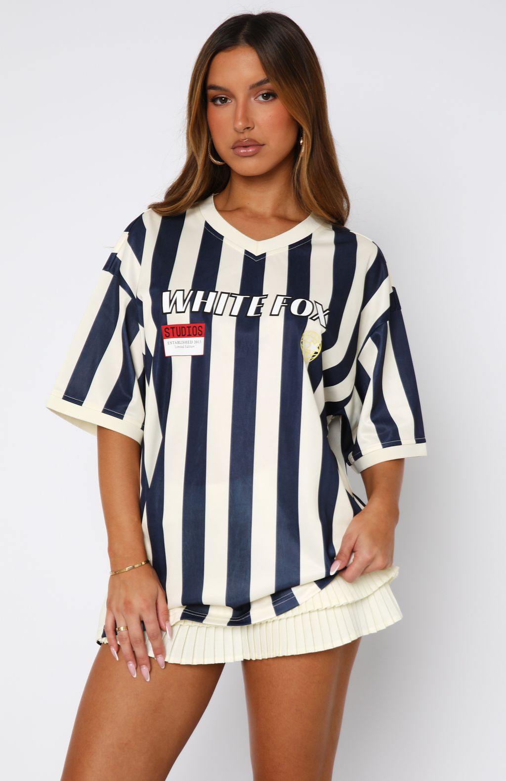 Let's Just Leave Oversized Jersey Navy