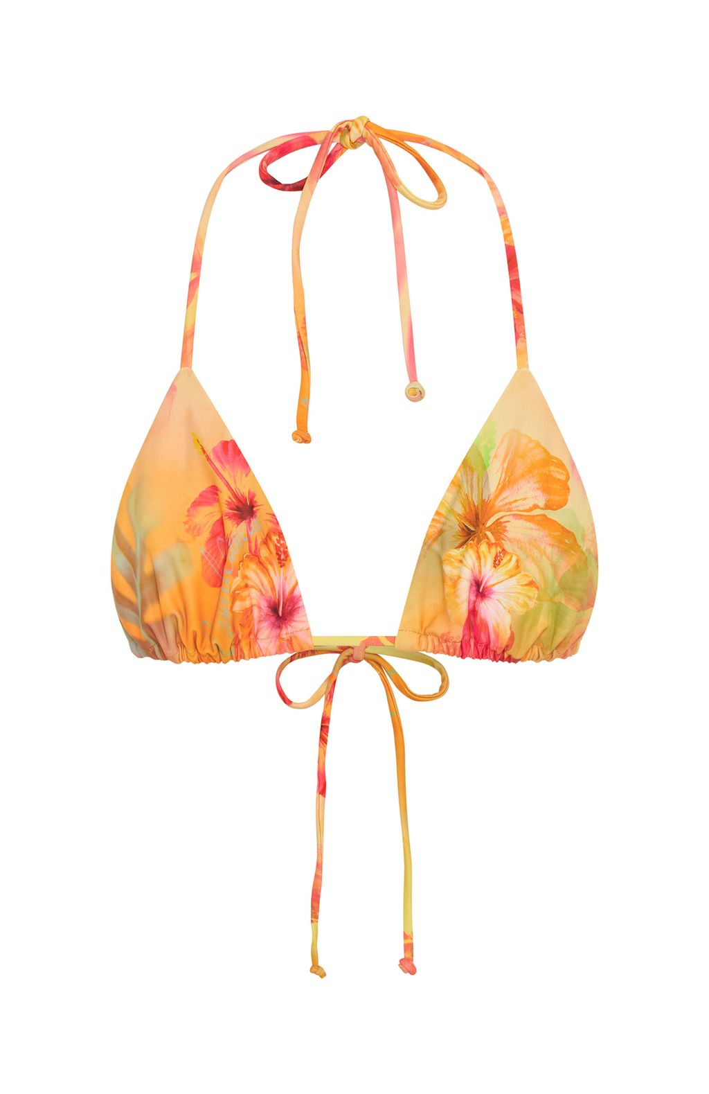 Golden Hour Bikini Top Tangerine Bloom