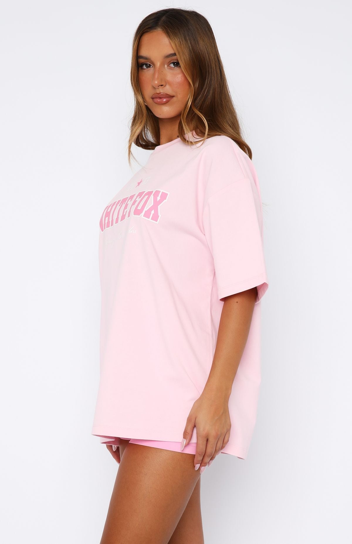 Gave You My Time Oversized Tee Pink