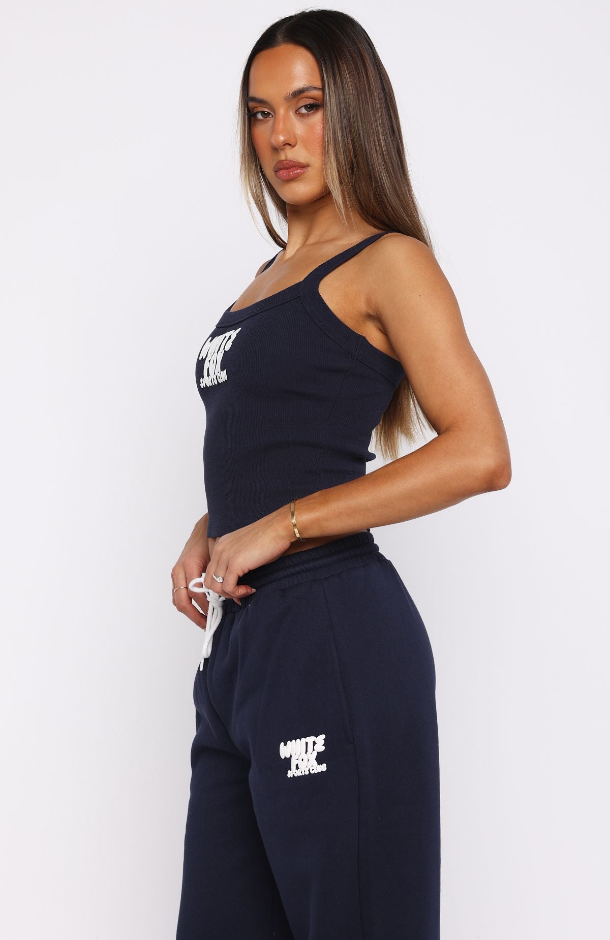 Club 14 Allie Singlet Top Navy