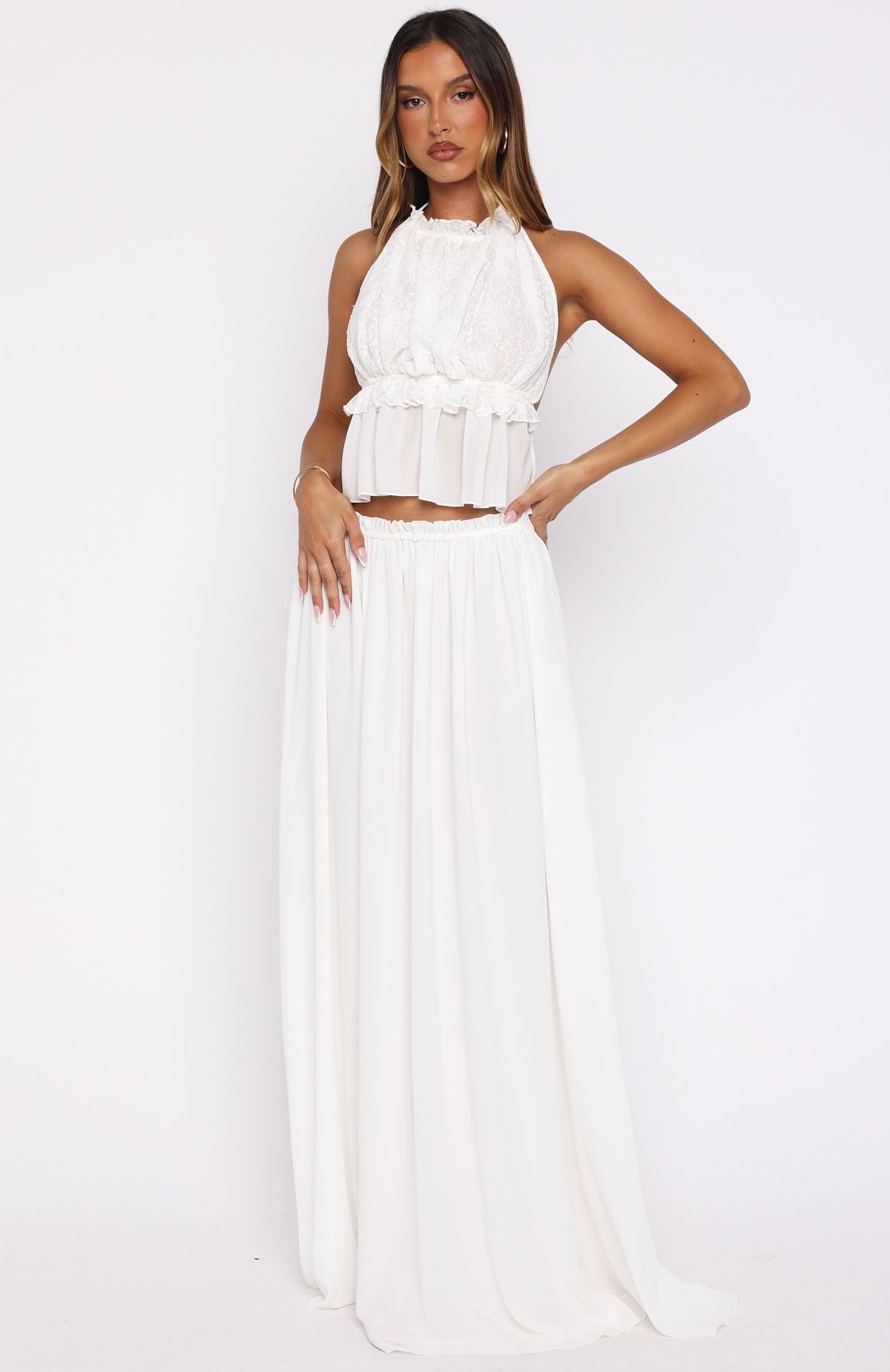 Pure Magic Maxi Skirt White