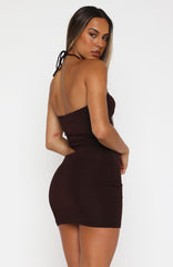 Something Different Mini Dress Chocolate
